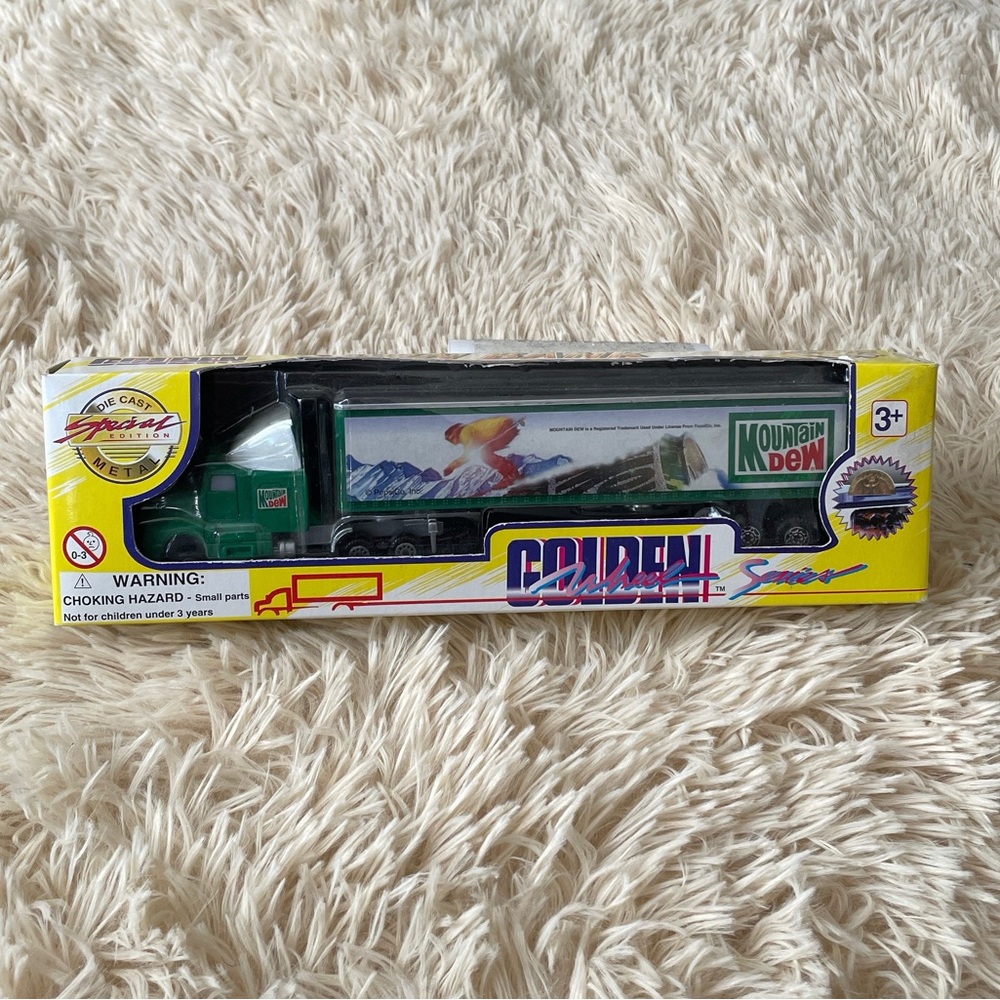Green Mountain Dew Coin Bank Toy Truck